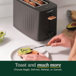 Cuisinart Soho Collection 2-Slice Toaster, 7 Toaster Setting, Defrost, Reheat, and Bagel Setting, Convenient Rear Cord Storage, Black, CPT-7BK