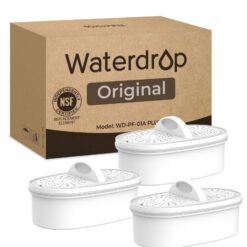 Waterdrop Filter Replacement for All Waterdrop Pitcher Filtration System, WD-PF-01A Plus (Pack of 3)