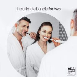 AquaSonic DUO PRO – Ultra Whitening 40,000 VPM Electric ToothBrushes – ADA Accepted - 4 Modes with Smart Timers