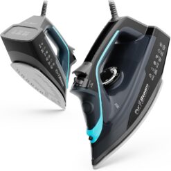 PurSteam SteamBurst+ 1750W Steam Iron, Ceramic Soleplate, Adjustable Steam, Burst of Steam