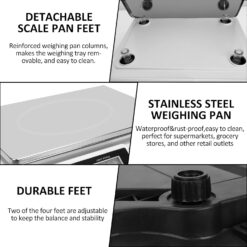 YIFOR Digital Commercial Price Scale 88lb/40kg Price Computing Scale, Food Produce Counting Weight Scale
