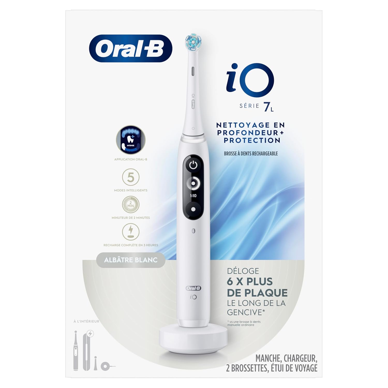 Oral-B iO Deep Clean + Protect Rechargeable Electric Toothbrush, White