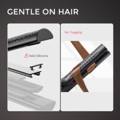 TYMO Airflow Styler 2.0 Curling Iron - Flat Iron Hair Straightener and Curler 2 in 1, 1.25 Inch Ionic Curling Wand, Black