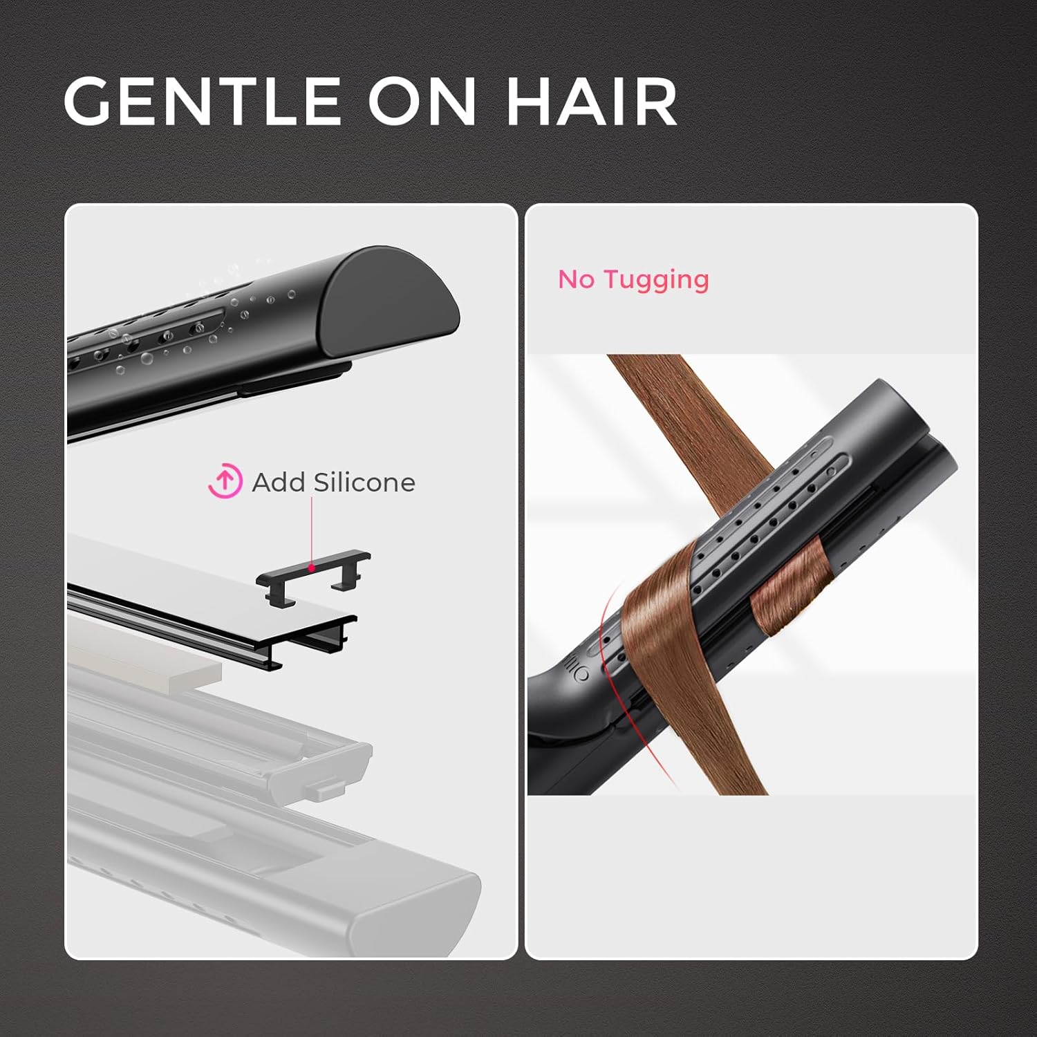 TYMO Airflow Styler 2.0 Curling Iron - Flat Iron Hair Straightener and Curler 2 in 1, 1.25 Inch Ionic Curling Wand, Black