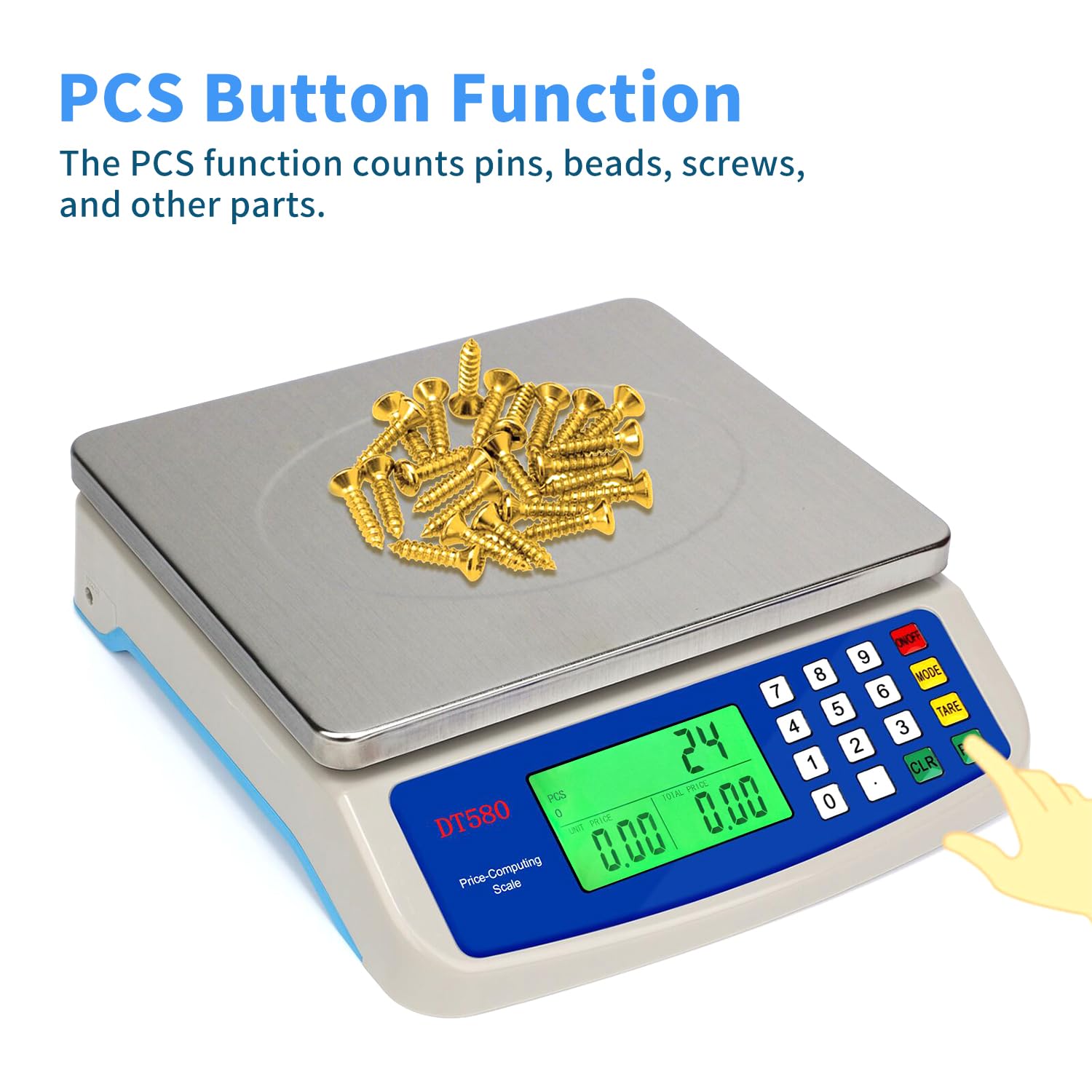 RUJIXU Large Digital Kitchen Scale 30KG Commercial Food Scale 66LB