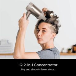 Shark HD112BRN Hair Blow Dryer HyperAIR Ionic Hair Dryer with 2-in-1 Concentrator and Styling Attachments, Auto Presets