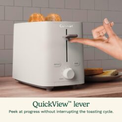 Cuisinart Soho Collection 2-Slice Toaster, 7 Toaster Setting, Defrost, Reheat, and Bagel Setting, Convenient Rear Cord Storage, Truffle, CPT-7TR