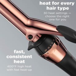CONAIR INFINITIPRO Rose Gold Titanium 1-Inch Curling Iron, 1-inch barrel produces classic curls