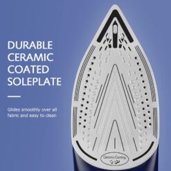 BEAUTURAL Steam Iron for Clothes with Precision Thermostat Dial, Anti-Drip Blue