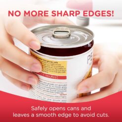 Kitchen Mama Auto Electric Can Opener - Automatic, Hands Free, Smooth Edge, Battery Operated (Red)