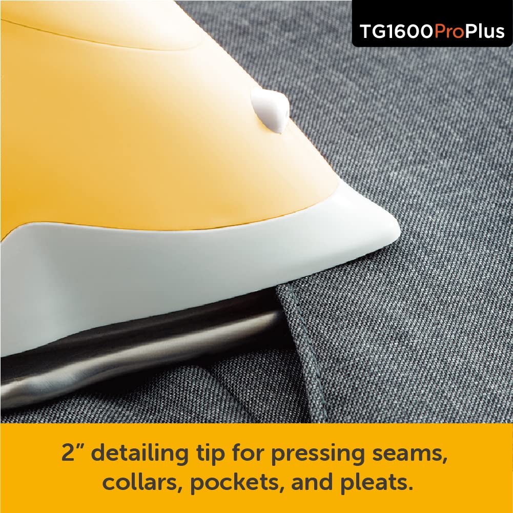 Oliso TG1600 Pro Plus 1800 Watt SmartIron with Auto Lift - for Clothes, Sewing, Quilting and Crafting Ironing, Yellow