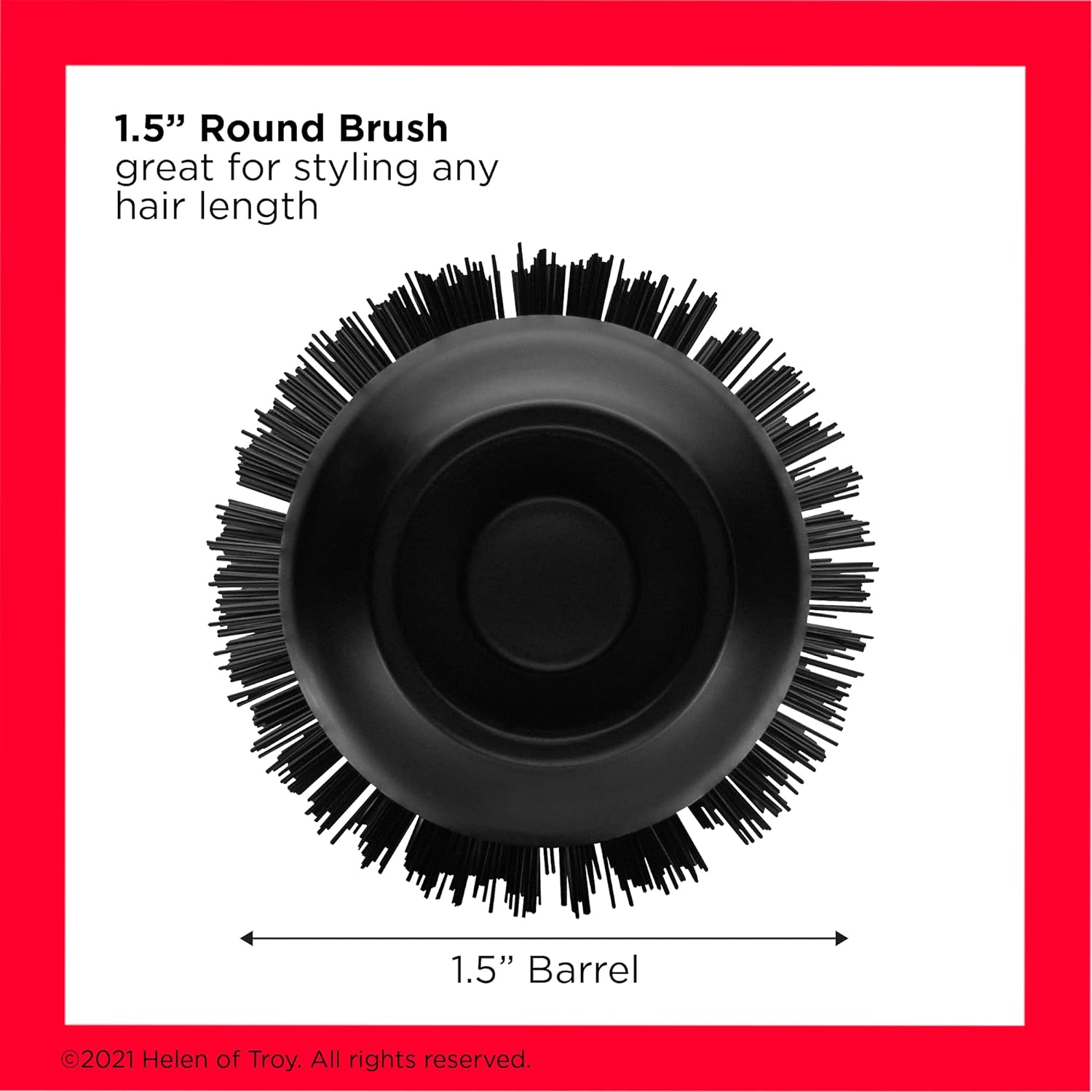 REVLON One-Step Root Booster Round Blow Dryer Brush and Hair Styler, Boost Roots, 1 ½ inch Barrel (Black)