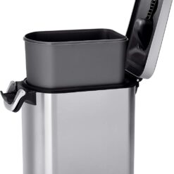 simplehuman 25 Liter, 27 lb / 12.2 kg Medium Pet Food Storage Container for Dog Food, Cat Food, and Bird Feed, Brushed Stainless Steel
