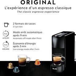 Breville BEC220BLK1AUC1 Nespresso Essenza Mini Espresso Machine, 15.25 x 5.5 x 12.25 in, Black