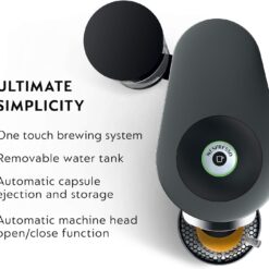 Nespresso Vertuo Plus Deluxe Coffee and Espresso Maker by De'Longhi, Titan with Aeroccino Milk Frother, 110 Volts