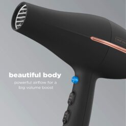 INFINITIPRO BY CONAIR Hair Dryer with Diffuser, AC Motor Pro Hair Dryer with Ceramic Technology, Black, Packaging May Vary