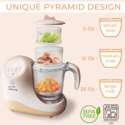 Homia Baby Food Maker Chopper Grinder - Mills and Steamer 8 in 1 Processor for Toddlers, Auto Shut-Off, 110V Only