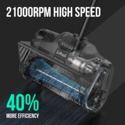 Litheli Cordless Electric Snow Shovel, 20V 12-Inch Snow Thrower with Adjustable Auxiliary Handle, 4.0Ah Battery Included 