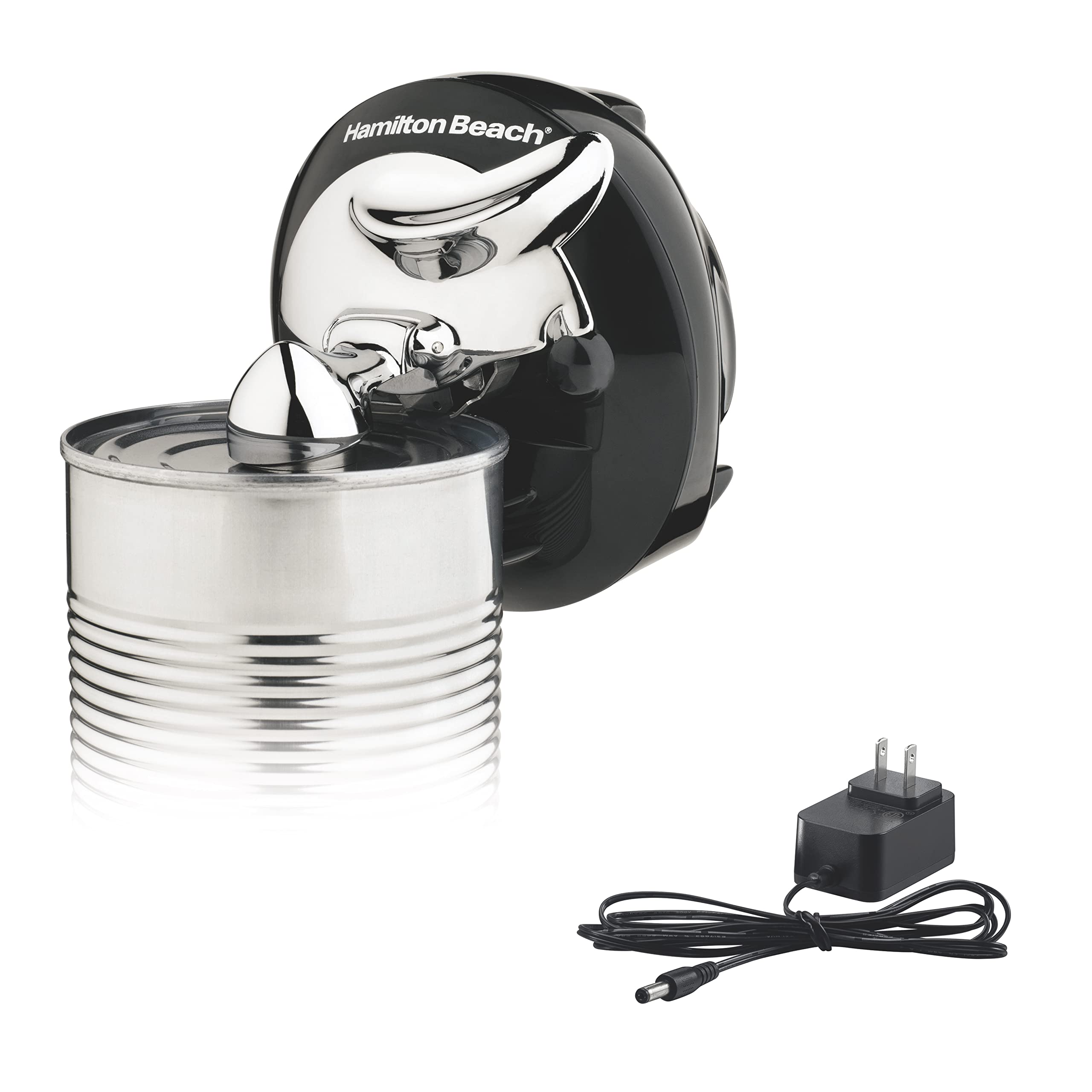 Hamilton Beach Walk 'n Cut Electric Can Opener for Kitchen, Automatic and Hand-Free, Cordless & Rechargeable, Black