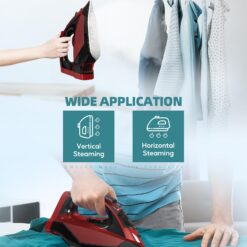 OMAIGA Cordless Iron, 1500W Cordless Iron with Steam with 11.84ozs Water Tank, Anti Drip Iron Cordless with Ceramic Soleplate