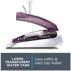 Rowenta Travel Iron, Pro Compact Stainless Steel Soleplate Hand Held Steamer Iron for Clothes, 200 Microsteam Holes, 1000 Watts Ironing