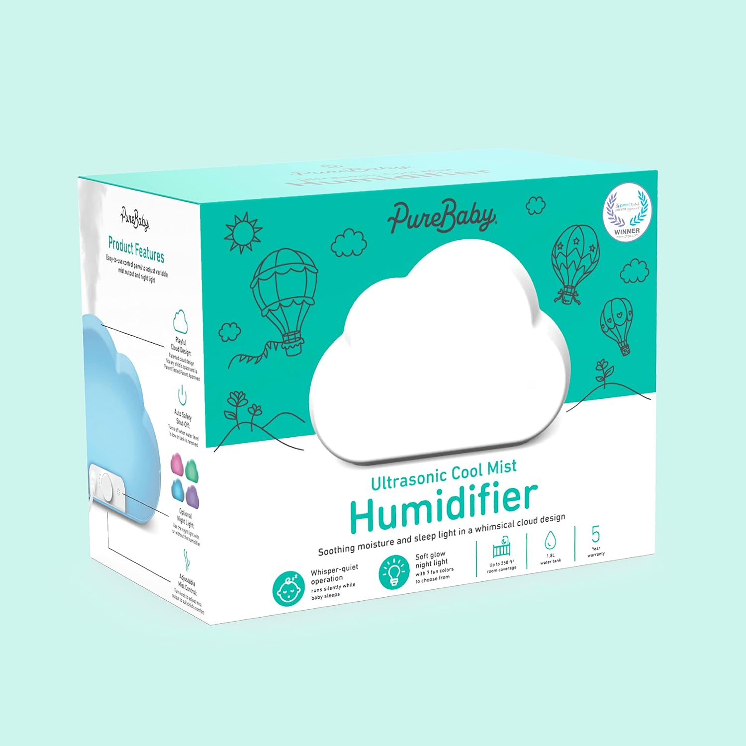 Pure Enrichment PureBaby Cloud Ultrasonic Cool Mist Humidifier