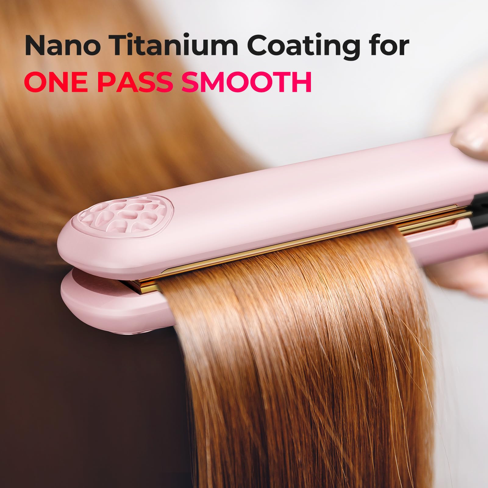TYMO Flat Iron Hair Straightener and Curler 2 in 1 with 10s Fast Heating, 1 Inch Professional Titanium Straightening Curling Iron