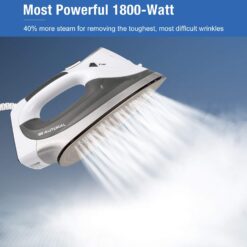 BEAUTURAL 1800-Watt Steam Iron with Digital LCD Screen, Double-Layer and Ceramic Coated Soleplate, 3-Way Auto-Off