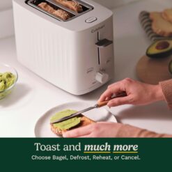 Cuisinart Soho Collection 2-Slice Toaster, 7 Toaster Setting, Defrost, Reheat, and Bagel Setting, Convenient Rear Cord Storage, Truffle, CPT-7TR