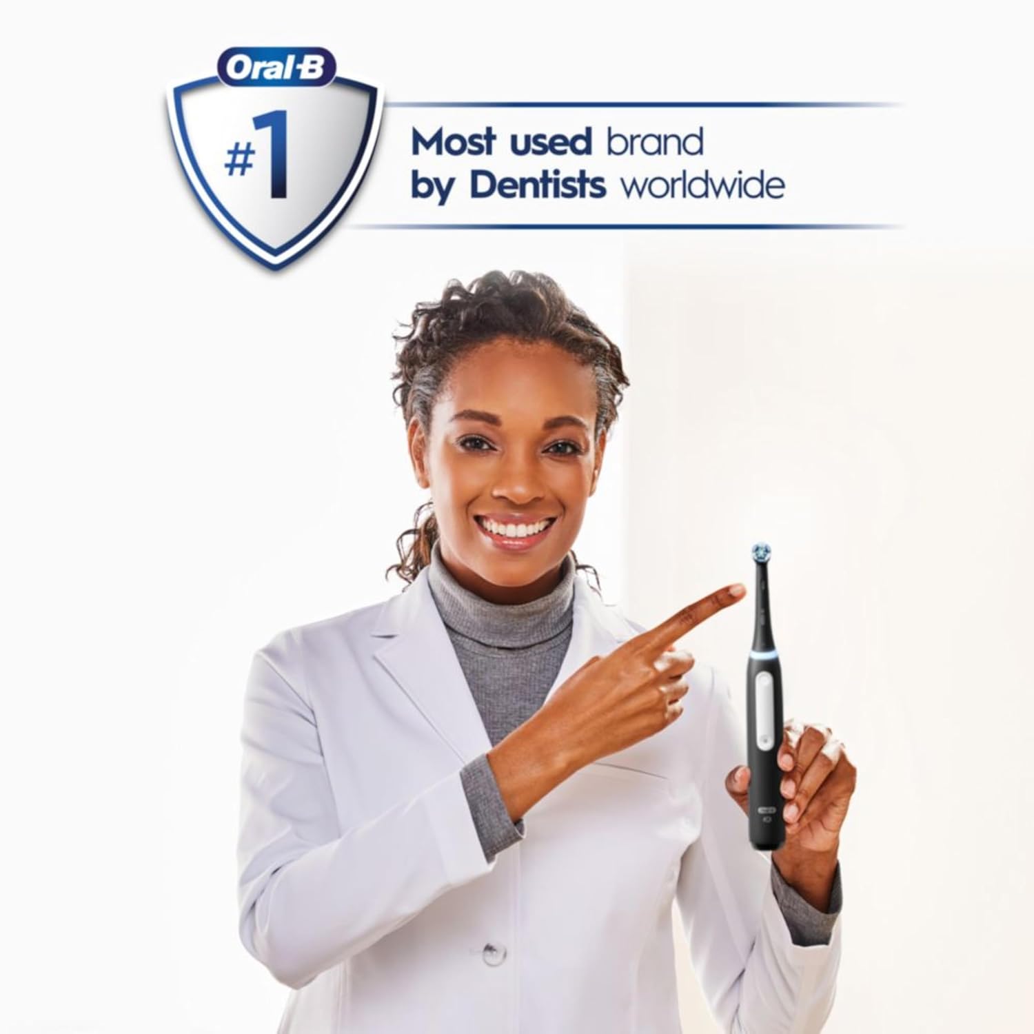 Oral-B iO Deep Clean Rechargeable Electric Powered Toothbrush, Black with iO Series 3 Limited, 2 Brush Heads and Travel Case
