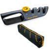 RAZORSHARP Knife Sharpener With Adjustable Angle Guide, Diamond-Coated Ceramic Sharpening Stones