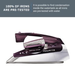 Rowenta Travel Iron, Pro Compact Stainless Steel Soleplate Hand Held Steamer Iron for Clothes, 200 Microsteam Holes, 1000 Watts Ironing