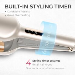 Curling Iron Hair Crimper Waver TYMO ROVY Beach Waves Curling Wand, Ionic Deep Waver Hair Curler Tool with Ceramic 3 Barrel, 1.25 Inch