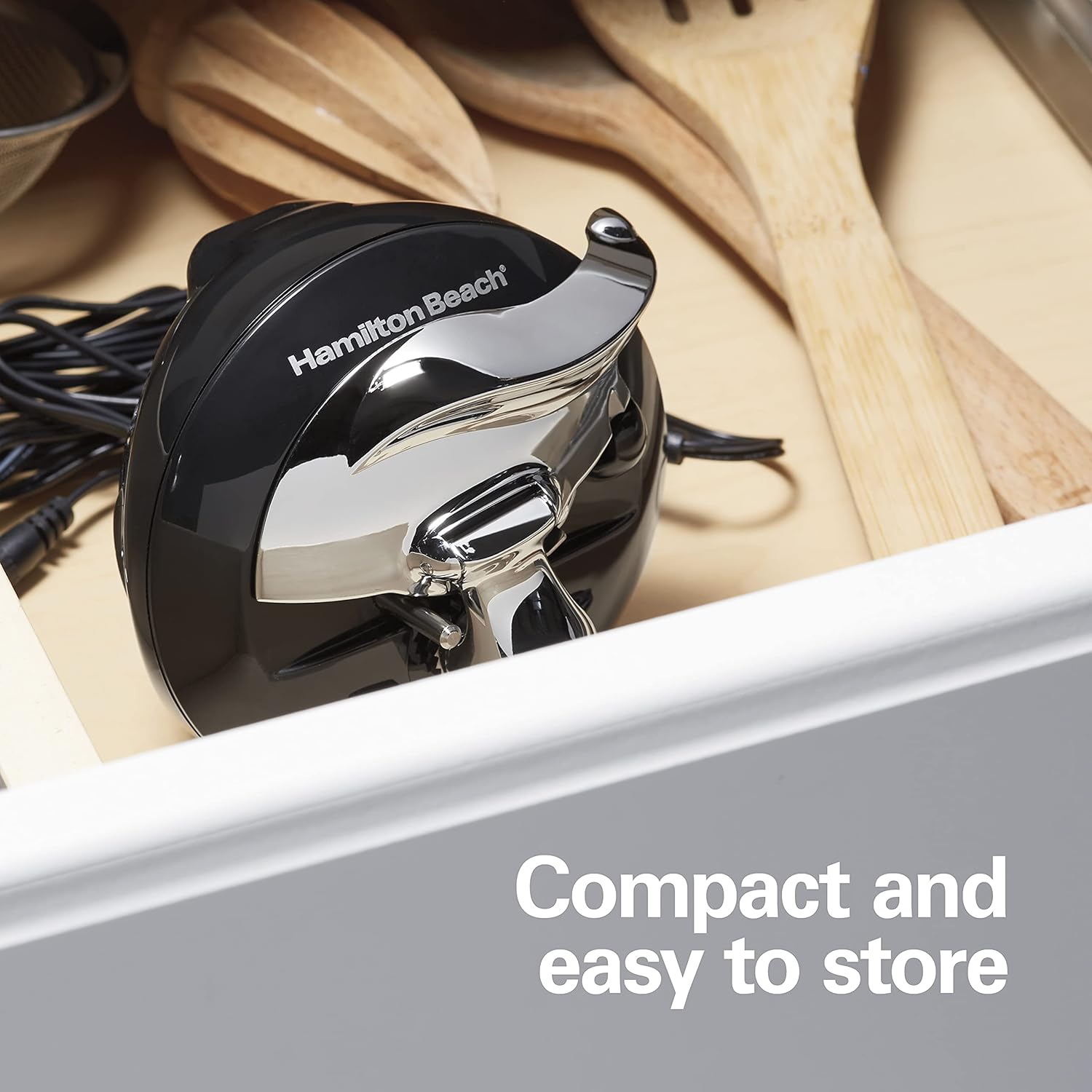 Hamilton Beach Walk 'n Cut Electric Can Opener for Kitchen, Automatic and Hand-Free, Cordless & Rechargeable, Black