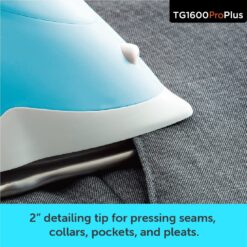 Oliso TG1600 Pro Plus 1800 Watt SmartIron with Auto Lift, Diamond Ceramic-Flow Soleplate Steam Iron, Turquoise