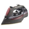 CHI Steam Iron for Clothes with 8’ Retractable Cord, 1700 Watts, 3-Way Auto Shutoff, 400+ Holes, Black/Chrome (13109)