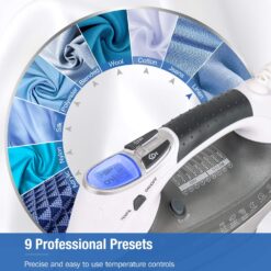 BEAUTURAL 1800-Watt Steam Iron with Digital LCD Screen, Double-Layer and Ceramic Coated Soleplate, 3-Way Auto-Off