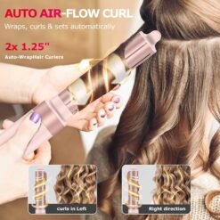 MESCOMB 5 in 1 High-Speed Hot Air Styler - Professional Frizz-Free Blow Dryer Brush - Curl, Volumize, Straighten with Travel Bag