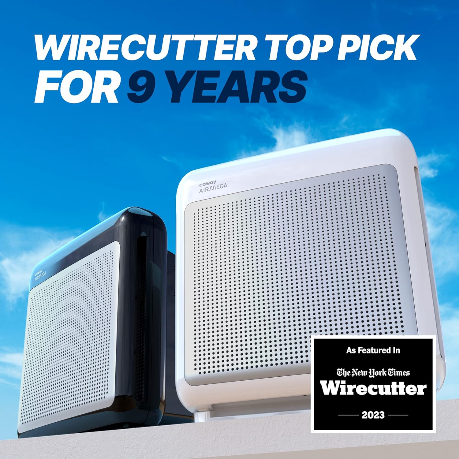 COWAY Air Purifiers for Home Up to 1,748ft², True HEPA Filter for Smoke, Allergies, Pet Dander, Odor, Air Quality Monitor, Auto&Eco Mode
