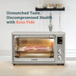 COSORI Air Fryer Toaster Oven Combo 13-in-1, 32Qt APP & Voice Control Convection Oven Countertop, Silver, Stainless Steel