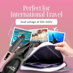 Alure Heated Styling Brush - 3-in-1 Ionic Hair Curler/Straightener with Anti-Scald Nylon Bristles