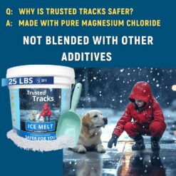 Ice Melt, Pet Safe Ice Melt 25 LBS Premium Snow Melter, Pure Magnesium Chloride, Safer for Pets, Concrete, Effective to -35 F, 25 lb