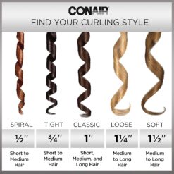 CONAIR INFINITIPRO Rose Gold Titanium 1-Inch Curling Iron, 1-inch barrel produces classic curls