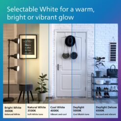 Philips LED A19 Selectable White Dimmable LED Light Bulbs - Flicker-Free 60w Light Bulbs with EyeComfort Technology - 12 Pack