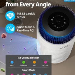 COWAY Air Purifiers for Bedroom Home up to 810 ft², True HEPA Filter