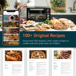 COSORI Air Fryer Toaster Oven Combo 13-in-1, 32Qt APP & Voice Control Convection Oven Countertop, Black, Stainless Steel