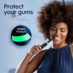 Oral-B iO Deep Clean Rechargeable Electric Powered Toothbrush, Black with iO Series 3 Limited, 2 Brush Heads and Travel Case