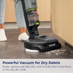 Bissell SpinWave + Vac Cordless, Hard Floor Spin Mop + Vacuum, Lay-Flat, Multi-Use Cleaning, Hard Floor Sanitize Formula Included