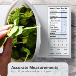 Nutrition Scale by Greater Goods with Food Grade Glass, Perfect for Calorie Counting, Meal Prep, and Weight Loss (Silver)