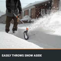WORX Nitro 40V 12'' Electric Snow Shovel, 4-Car Driveway Cordless Snow Thrower, 2 Speeds Brushless Motor, WG460